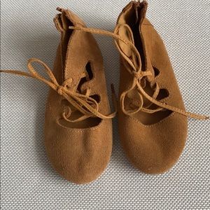 Zara baby lace-up suede shoes